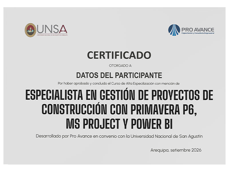 Certificación UNSA