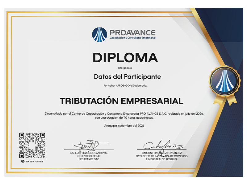 Certificación Pro Avance - Tributación Empresarial