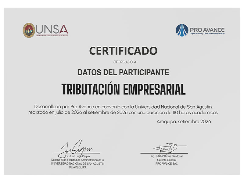 Certificación UNSA